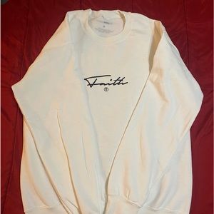 Men’s Faith White Sweatshirt